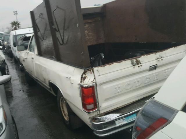 1B7GD14T0FS666057 - 1985 DODGE D-SERIES D WHITE photo 3