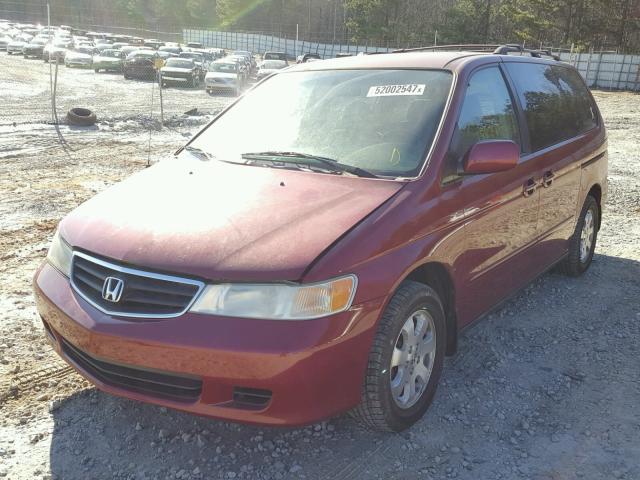 5FNRL18682B055345 - 2002 HONDA ODYSSEY EX MAROON photo 2