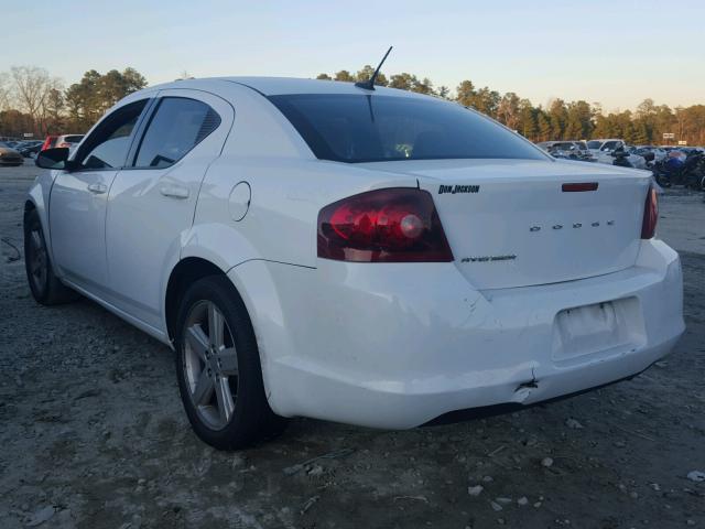 1C3CDZAB9DN517199 - 2013 DODGE AVENGER SE WHITE photo 3