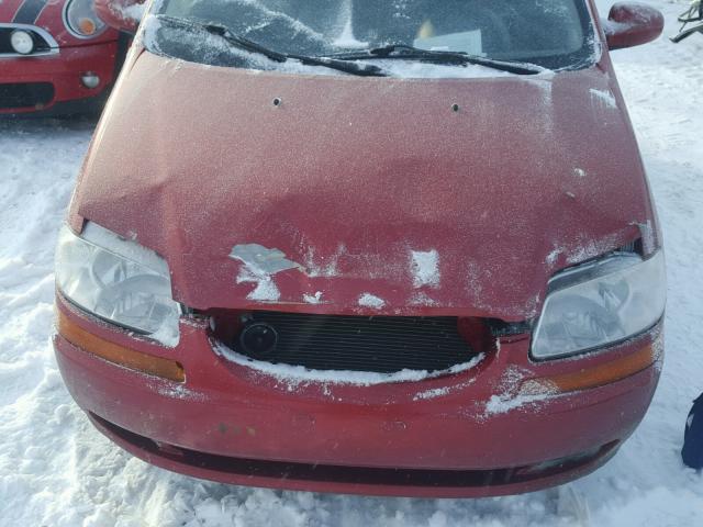 KL1TD66678B257521 - 2008 CHEVROLET AVEO BASE RED photo 7