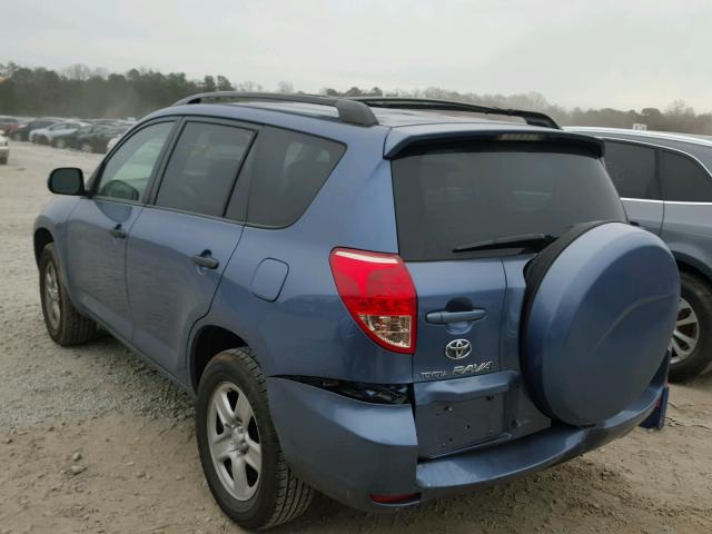 JTMZD33V976043053 - 2007 TOYOTA RAV4 BLUE photo 3