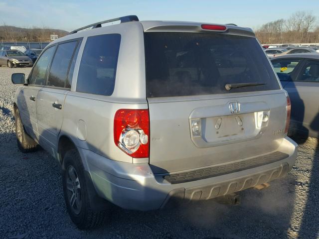 2HKYF18583H604961 - 2003 HONDA PILOT EXL SILVER photo 3