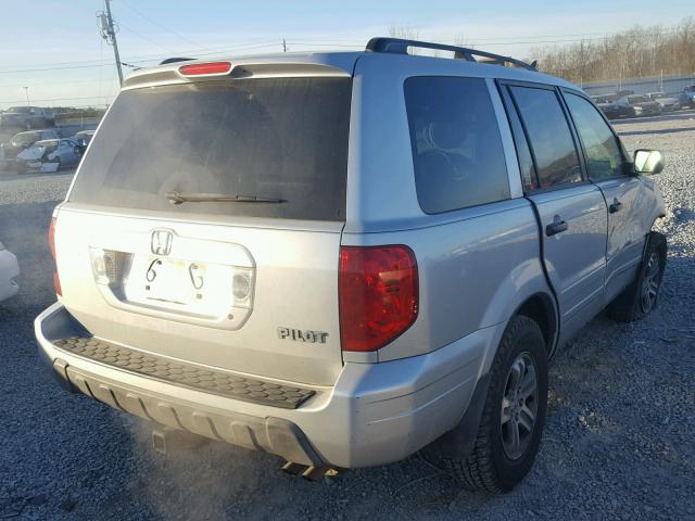 2HKYF18583H604961 - 2003 HONDA PILOT EXL SILVER photo 4