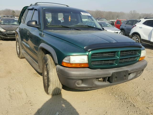 1D4HR38N73F576327 - 2003 DODGE DURANGO SP GREEN photo 1