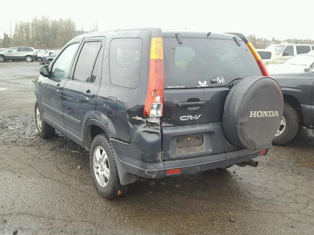 JHLRD78863C039597 - 2003 HONDA CR-V EX BLACK photo 3