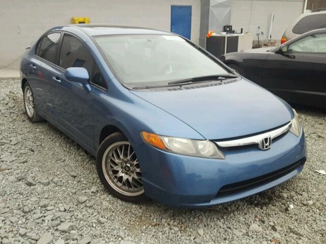 1HGFA16876L033385 - 2006 HONDA CIVIC EX BLUE photo 1