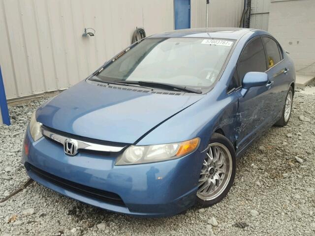 1HGFA16876L033385 - 2006 HONDA CIVIC EX BLUE photo 2