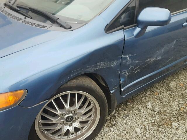 1HGFA16876L033385 - 2006 HONDA CIVIC EX BLUE photo 9