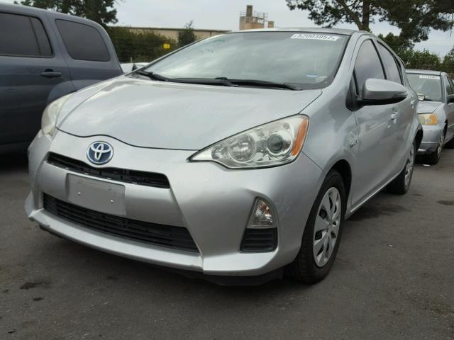 JTDKDTB35D1039348 - 2013 TOYOTA PRIUS C SILVER photo 2