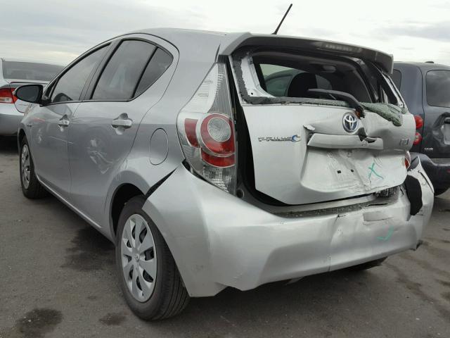 JTDKDTB35D1039348 - 2013 TOYOTA PRIUS C SILVER photo 3