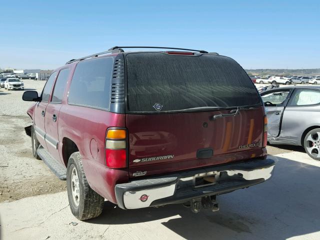 3GNEC16Z14G316413 - 2004 CHEVROLET SUBURBAN C MAROON photo 3