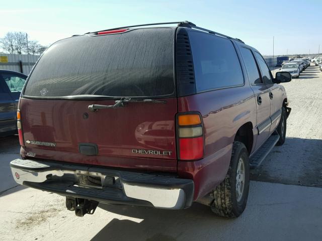 3GNEC16Z14G316413 - 2004 CHEVROLET SUBURBAN C MAROON photo 4