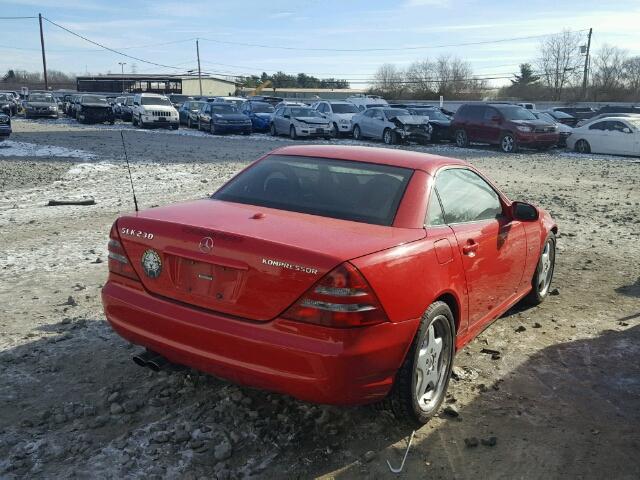 WDBKK49F61F174136 - 2001 MERCEDES-BENZ SLK 230 KO RED photo 4