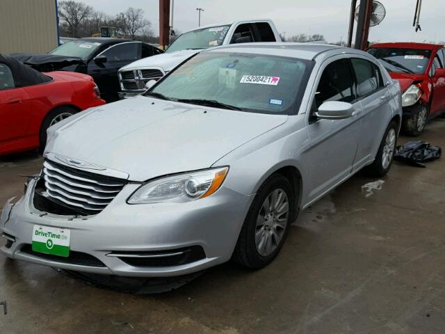 1C3CCBAB4CN204554 - 2012 CHRYSLER 200 LX SILVER photo 2