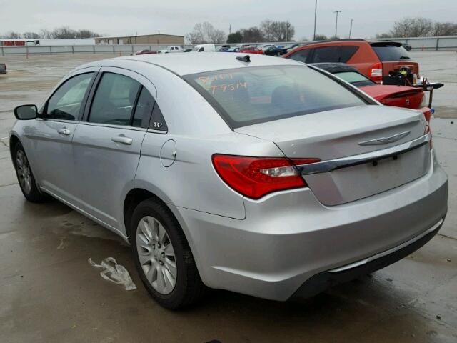 1C3CCBAB4CN204554 - 2012 CHRYSLER 200 LX SILVER photo 3