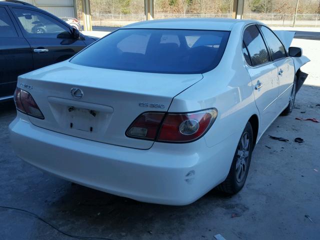 JTHBA30G245044240 - 2004 LEXUS ES 330 WHITE photo 4