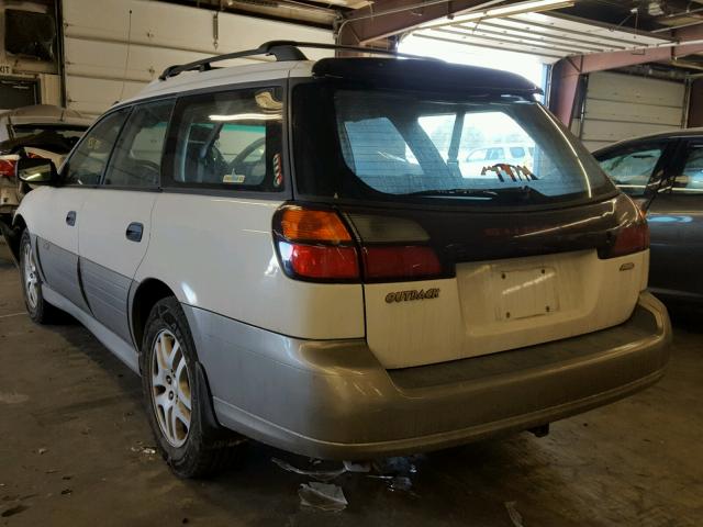 4S3BH6652Y7637921 - 2000 SUBARU LEGACY OUT WHITE photo 3