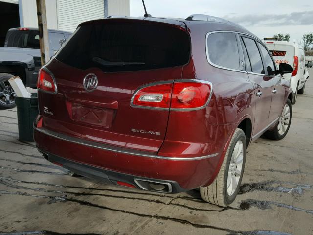 5GAKRCKDXFJ276822 - 2015 BUICK ENCLAVE RED photo 4