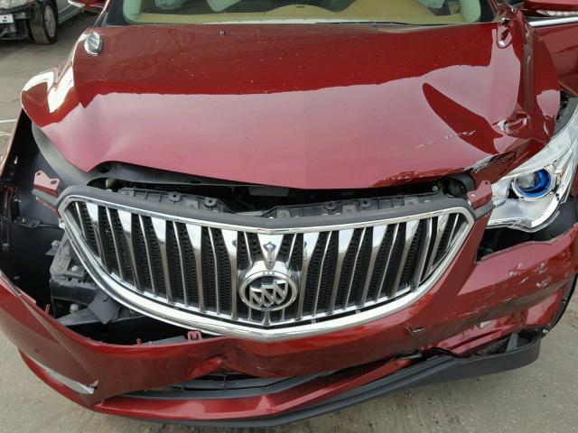 5GAKRCKDXFJ276822 - 2015 BUICK ENCLAVE RED photo 7