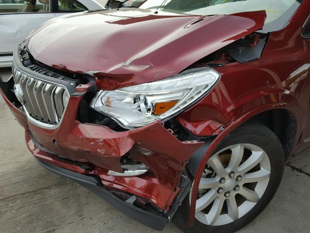 5GAKRCKDXFJ276822 - 2015 BUICK ENCLAVE RED photo 9