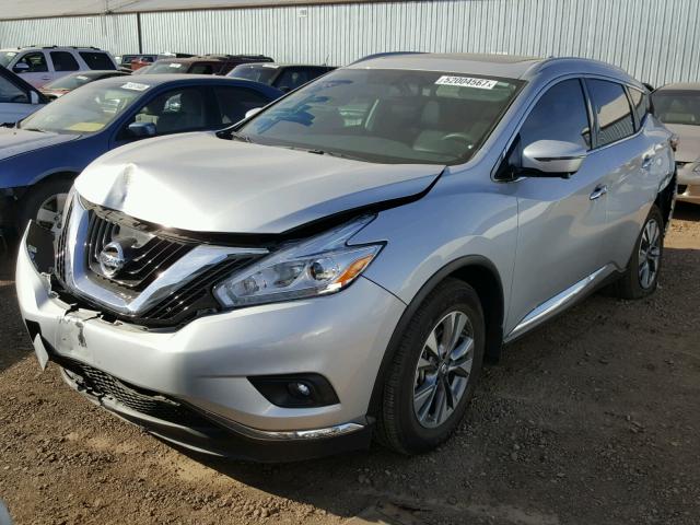 5N1AZ2MG0GN158912 - 2016 NISSAN MURANO S SILVER photo 2