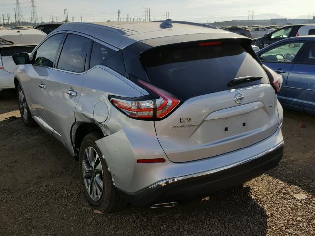 5N1AZ2MG0GN158912 - 2016 NISSAN MURANO S SILVER photo 3