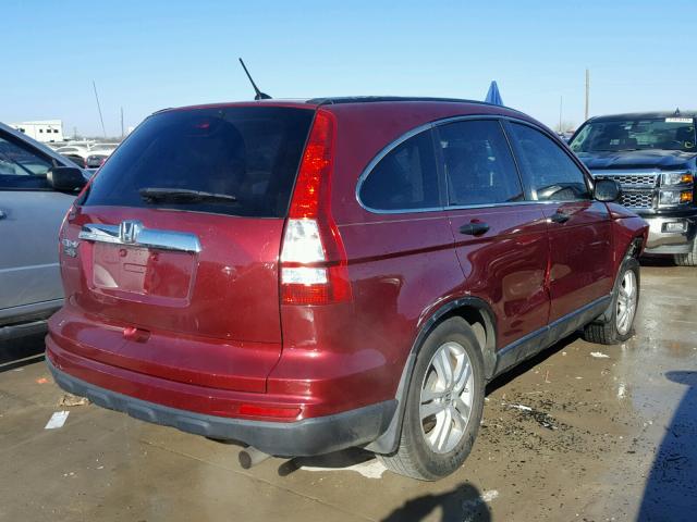 3CZRE3H50BG701415 - 2011 HONDA CR-V EX RED photo 4