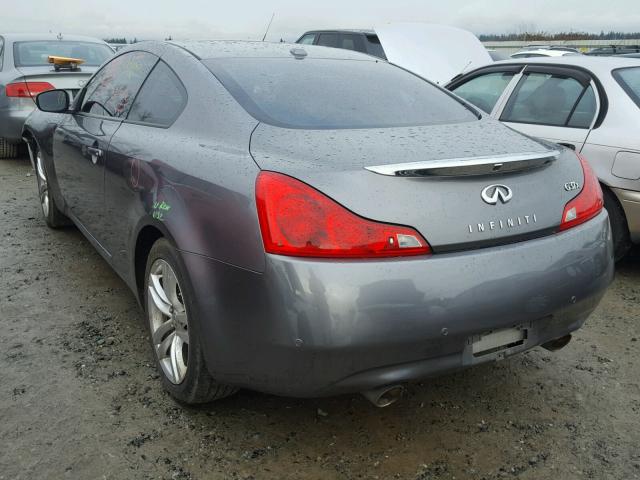 JN1CV6EL1AM150572 - 2010 INFINITI G37 GRAY photo 3