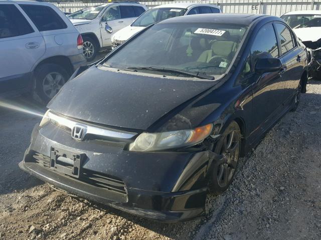 1HGFA16867L098570 - 2007 HONDA CIVIC EX BLACK photo 2