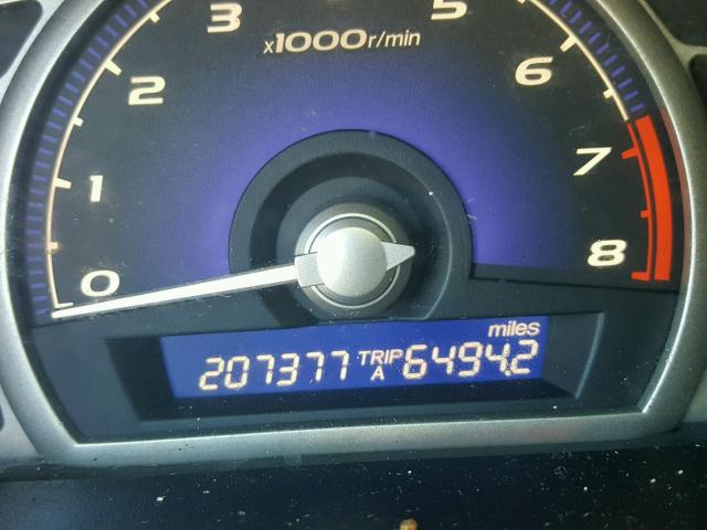 1HGFA16867L098570 - 2007 HONDA CIVIC EX შავი ფოტო 8