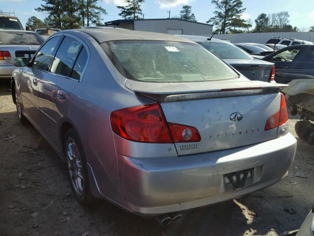 JNKCV51E05M211834 - 2005 INFINITI G35 SILVER photo 3