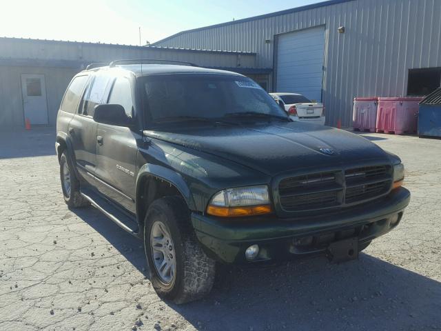 1B4HS28N01F576868 - 2001 DODGE DURANGO GREEN photo 1