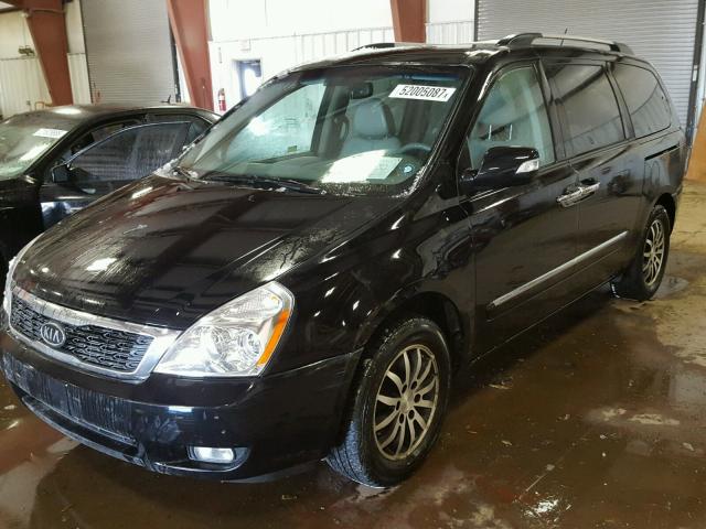 KNDMH4C74C6447345 - 2012 KIA SEDONA EX BLACK photo 2