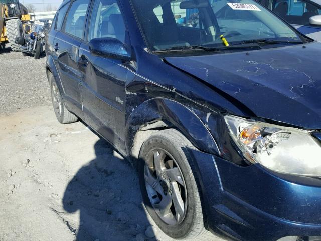 5Y2SL63805Z419862 - 2005 PONTIAC VIBE BLUE photo 9