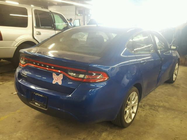 1C3CDFAA7ED702090 - 2014 DODGE DART SE BLUE photo 4