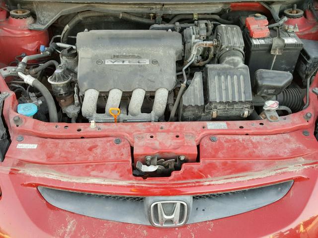 JHMGD38697S023965 - 2007 HONDA FIT S RED photo 7