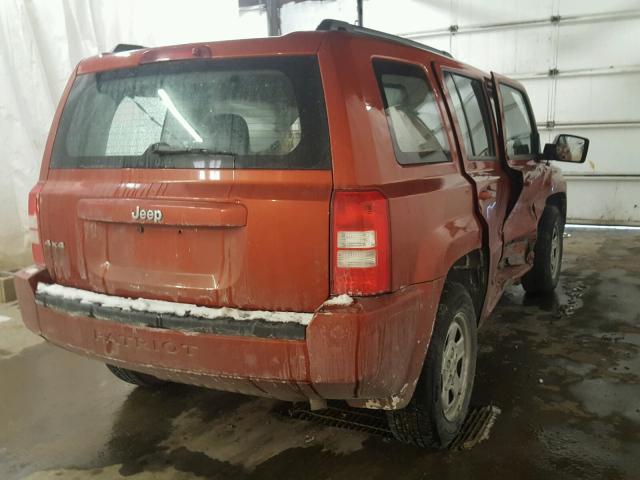 1J4NF2GB5AD548992 - 2010 JEEP PATRIOT SP ORANGE photo 4