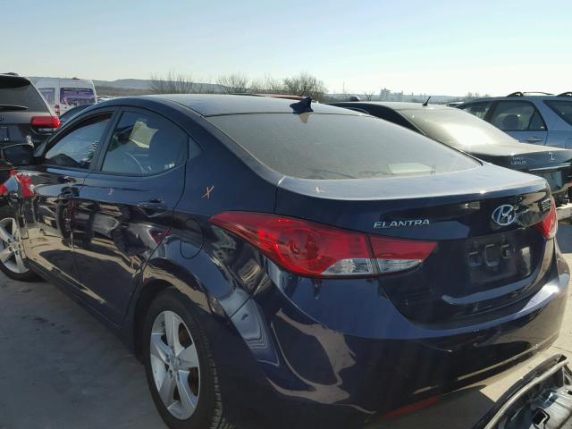 5NPDH4AE3DH261482 - 2013 HYUNDAI ELANTRA GL PURPLE photo 3