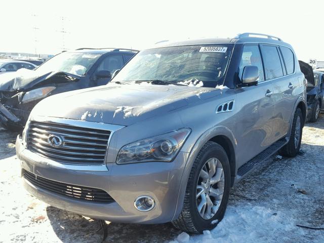 JN8AZ2NE9B9006022 - 2011 INFINITI QX56 GRAY photo 2