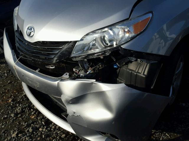 5TDKA3DC2DS016943 - 2013 TOYOTA SIENNA LE GRAY photo 9