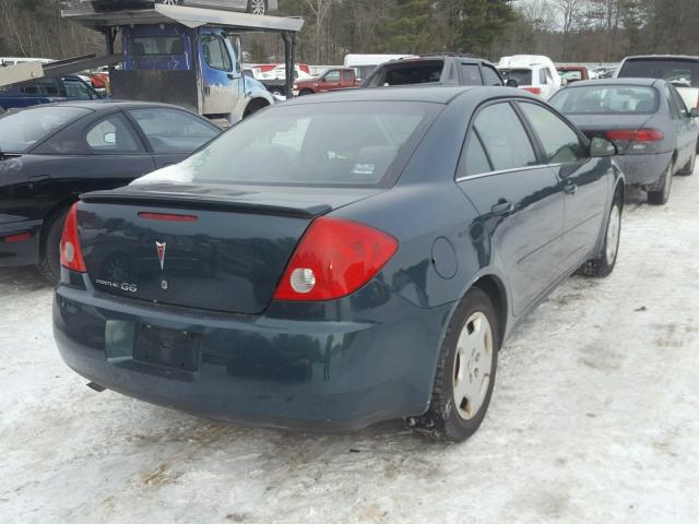 1G2ZF58B674262699 - 2007 PONTIAC G6 VALUE L GREEN photo 4