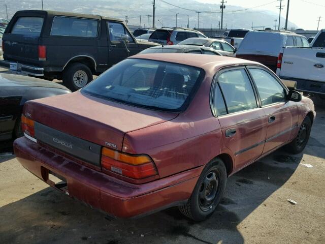 1NXAE09B9RZ200189 - 1994 TOYOTA COROLLA LE MAROON photo 4