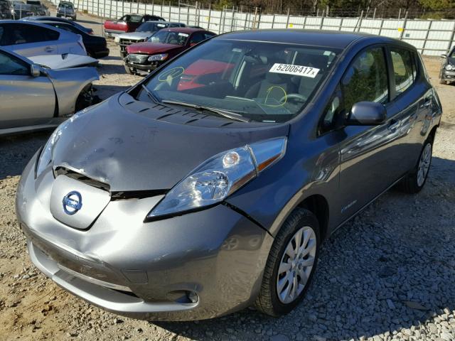 1N4AZ0CP0FC321505 - 2015 NISSAN LEAF S GRAY photo 2