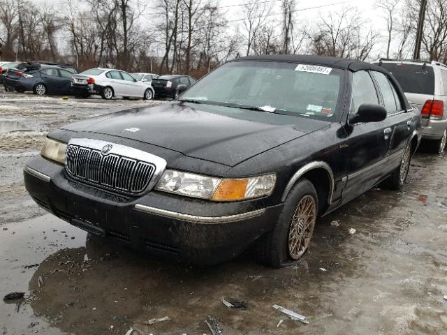 2MEFM74W81X703921 - 2001 MERCURY GRAND MARQ BLACK photo 2