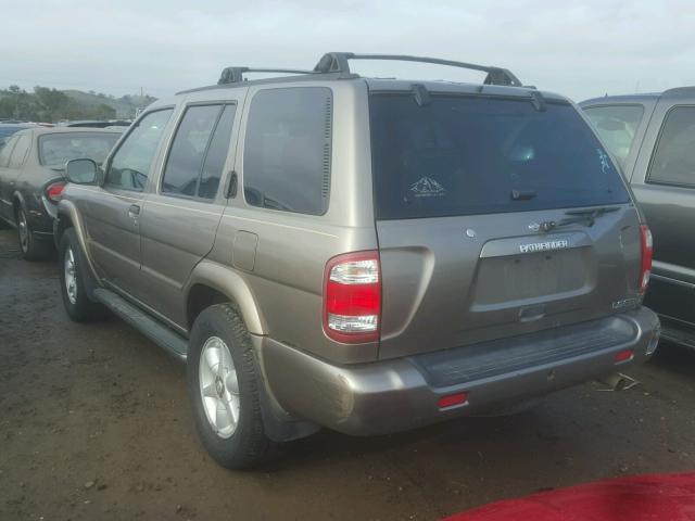 JN8DR09Y71W586859 - 2001 NISSAN PATHFINDER BROWN photo 3