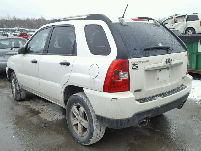 KNDJE723X97558237 - 2009 KIA SPORTAGE L WHITE photo 3