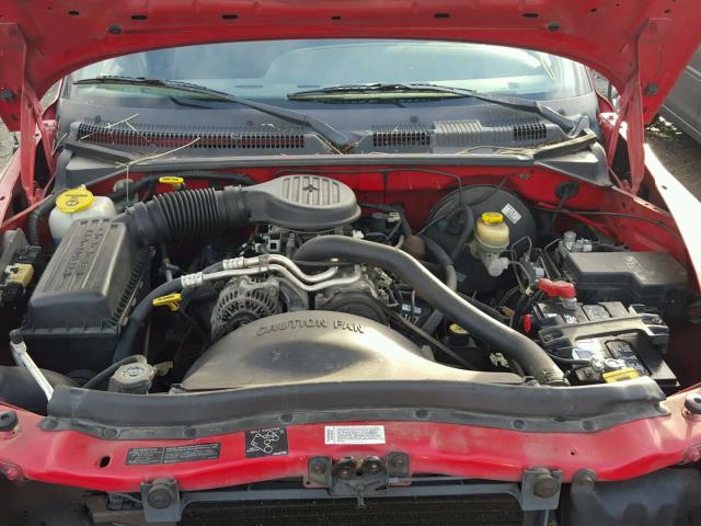 1B7FL26X1VS175600 - 1997 DODGE DAKOTA RED photo 7