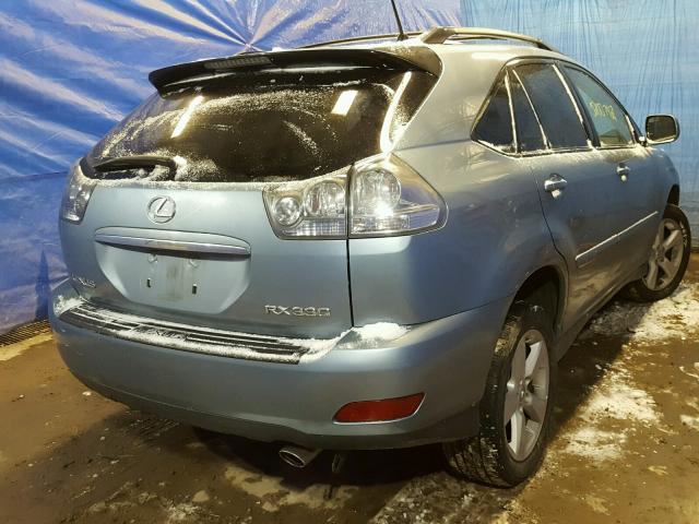 2T2HA31U95C064694 - 2005 LEXUS RX 330 BLUE photo 4