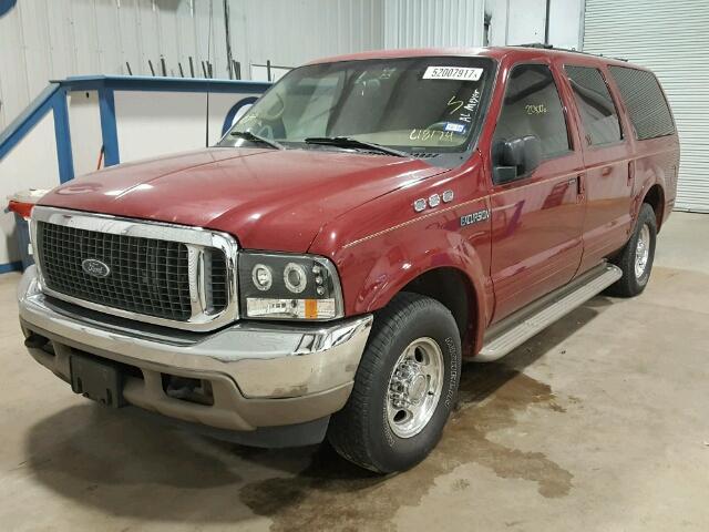 1FMNU42S0YEC18174 - 2000 FORD EXCURSION RED photo 2