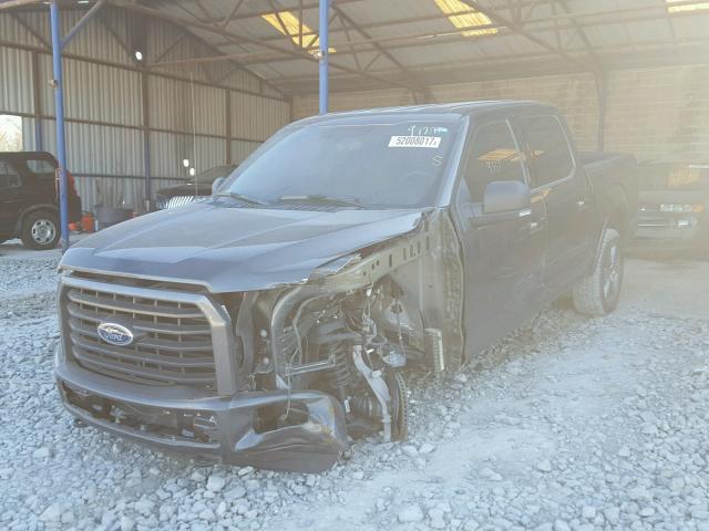 1FTEW1EF7GFB19128 - 2016 FORD F150 SUPER GRAY photo 2